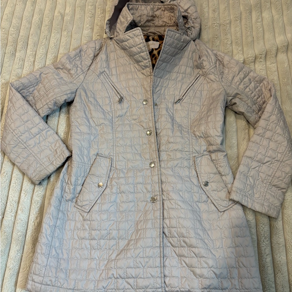 Women's Quilted Hooded Jacket - size medium Shelley Segal